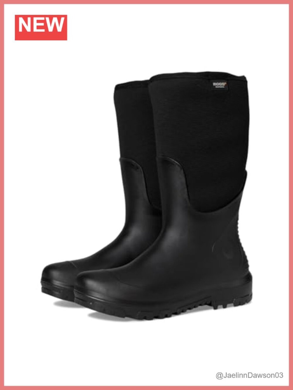 Waterproof Insulated Mid-Calf Snow Boots Pull-On Seamless PVC